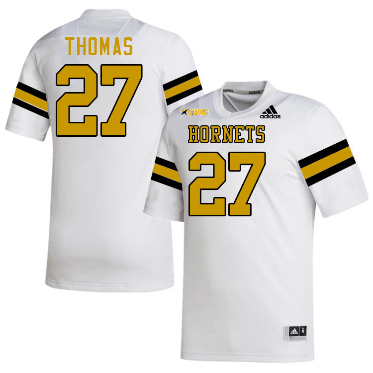 Alabama State Hornets #27 Bradley Thomas College Football Jerseys Stitched-White